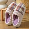 2025 New Cotton Slippers Autumn and Winter Couples Thick Bottom Piled Thickened Wear-resistant Home Warm Cotton Slippers