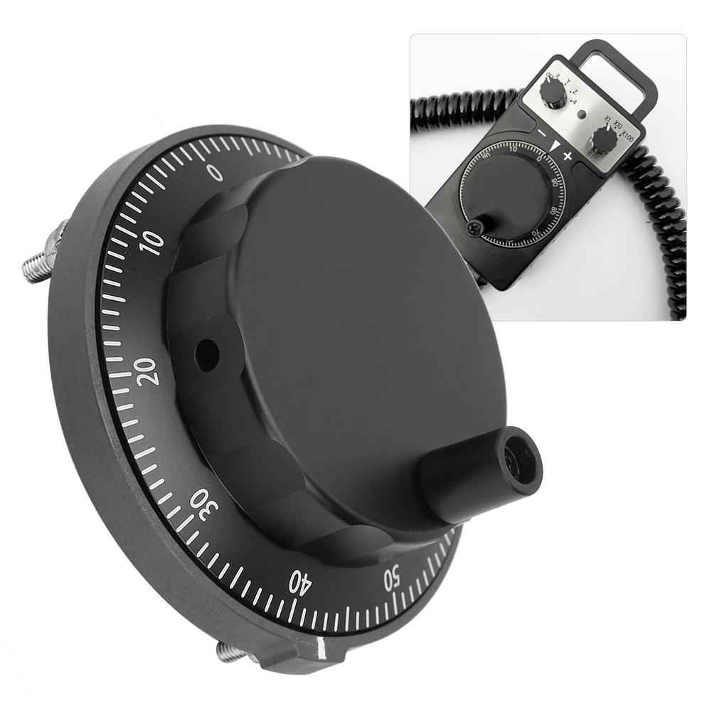 5 В 80 мм 6-контактный ЧПУ генератор импульсов черный маховик 100PPR ручной генератор импульсов вращающийся энкодер