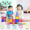Magnetic Blocks 100 Pieces 3D Magnetic Toy Features Strong Magnetic Construction Toys for Kids Building Blocks for Boys and Girls Comes with 2 Cars A