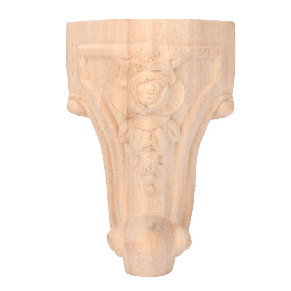 Solid Wood Wooden Furniture Feet Brown European Carved Legs Sofa Replacement Legs Table