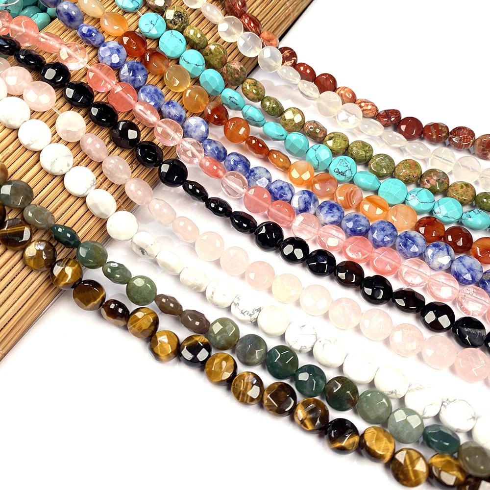 Бусины из натурального камня розовый кварц/унакит граненые бусины для изготовления ювелирных изделий DIY ожерелье браслет серьги аксессуар