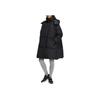 Adidas Originals Premium Down Brand Logo Embroidered Long Hooded Down Jacket Women Outerwear Black HS9528
