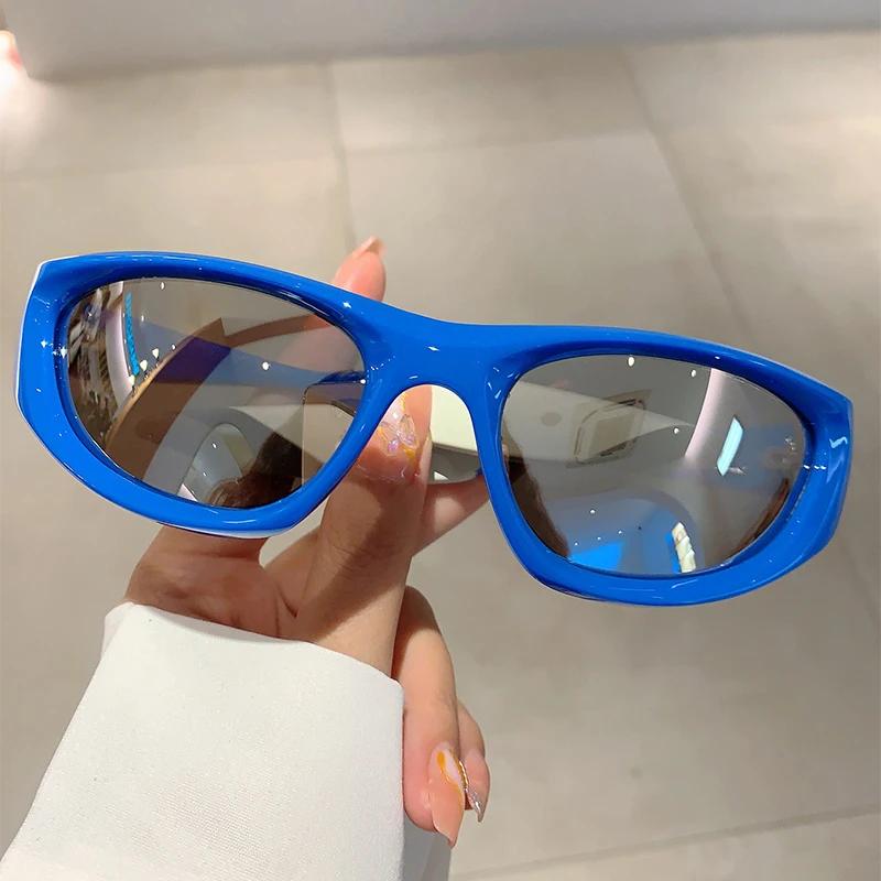 Футуристические Солнцезащитные Очки Мужские Новые Панк Уличные Велосипедные Очки Очки Женские Ин Тренд Бренд Защита UV400 Солнцезащитные Очки