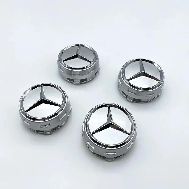 WMFH9 4PCS 75mm NEW Car Wheel Center Hub Caps Cover Mercedes Benz B/C/E/S Class A Class C200L GLC GLK CLA W166 W163 W221