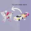 2Pcs Transforming Flying Horse Car Toy for Kids Sturdy Transforming Car-Robot Gift for Boys Girls Birthday