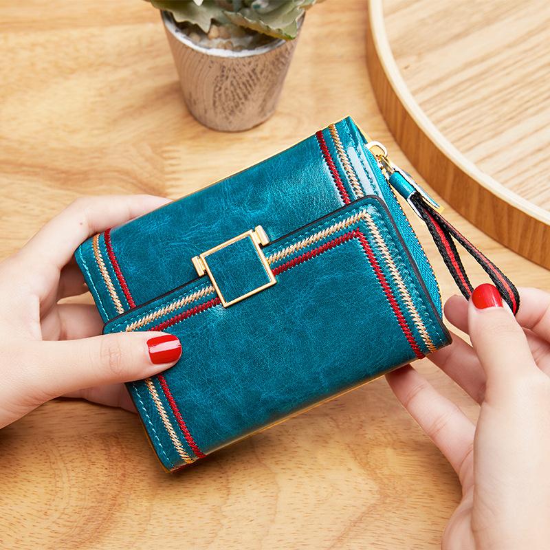 Женский кошелек с карманом для монет 2024 Застежка-защелка Молния Маленький кошелек Держатели для карт Люксовый бренд Кошелек для монет Дизайнерский кошелек Portfel Damski