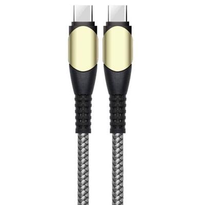 Кабель USB-C на USB-C 60 Вт для Xiaomi 13 Ultra 13 Pro 12-12T 11T Lite 11i Mi 11 Pro Mi 10 Lite - Усиленный нейлон 1 м Серый