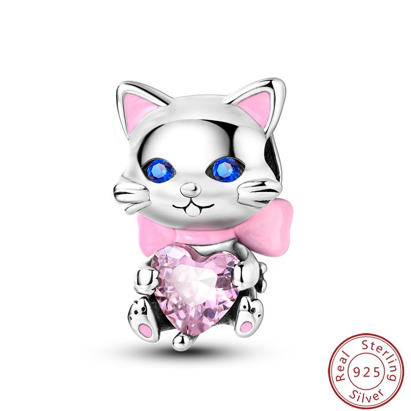 Милая серия «Кошка и собака» Медные шармы «Луна», «Бабочка», «Отпечаток лапы» 3 мм Сделай сам Изготовление изящных ювелирных изделий Подарки