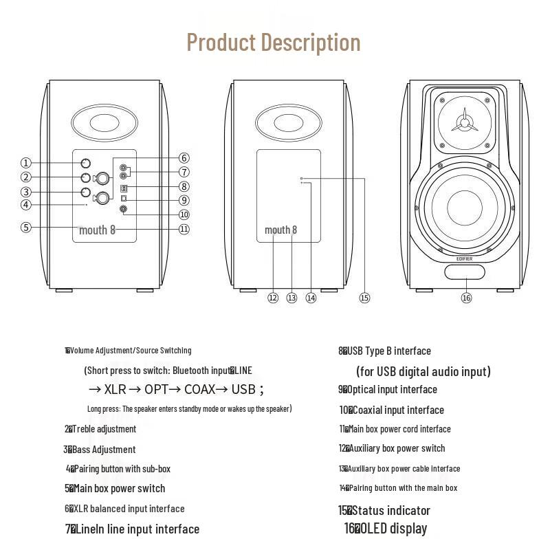 Edifier S3000MKII HiFi Active Bookshelf Bluetooth Speakers (CN version)
