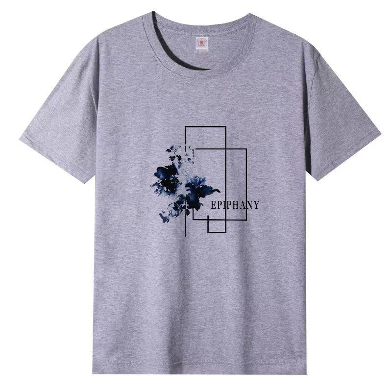 Футболка из хлопка с короткими рукавами для женщин 2024 года, новые модные свободные топы средней длины