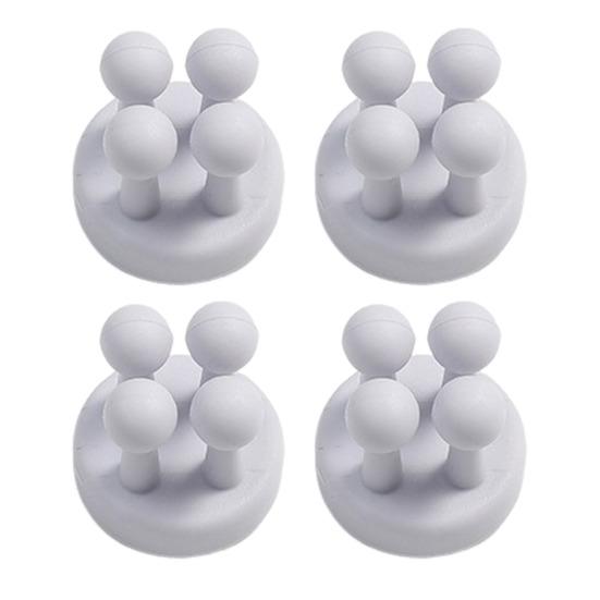 4шт силиконовый держатель для зубных щеток многофункциональные крючки простая установка самоклеящиеся одинарные крючки для зубных щеток