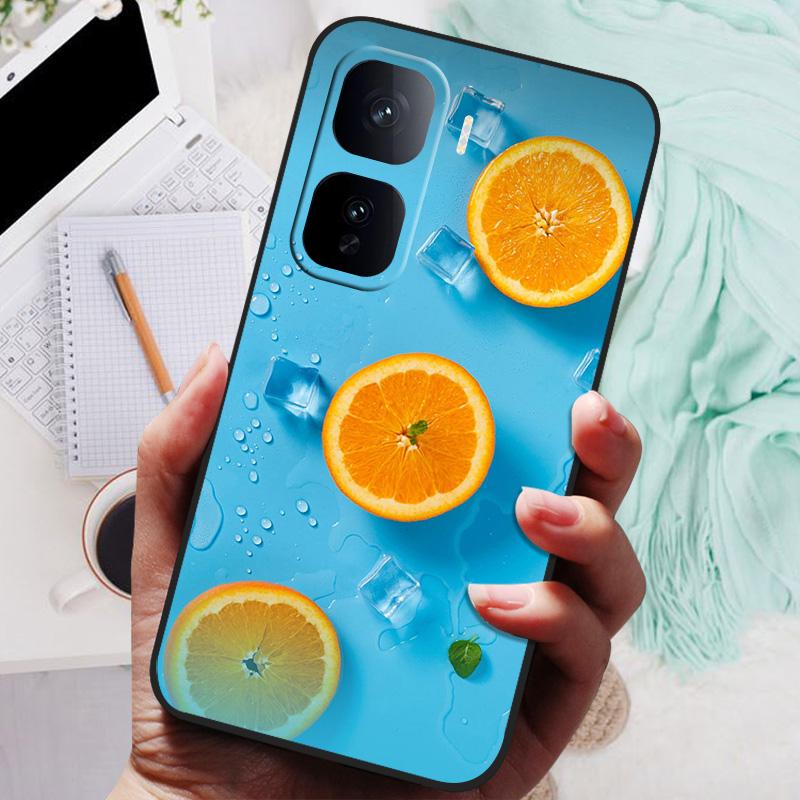 Чехол для VIVO IQOO Neo 10 Pro Черная крышка Цветы Силиконовый Мягкий Задний Чехол Для телефона vivo iQOO Neo 10 Neo10 5G 10Pro Бампер