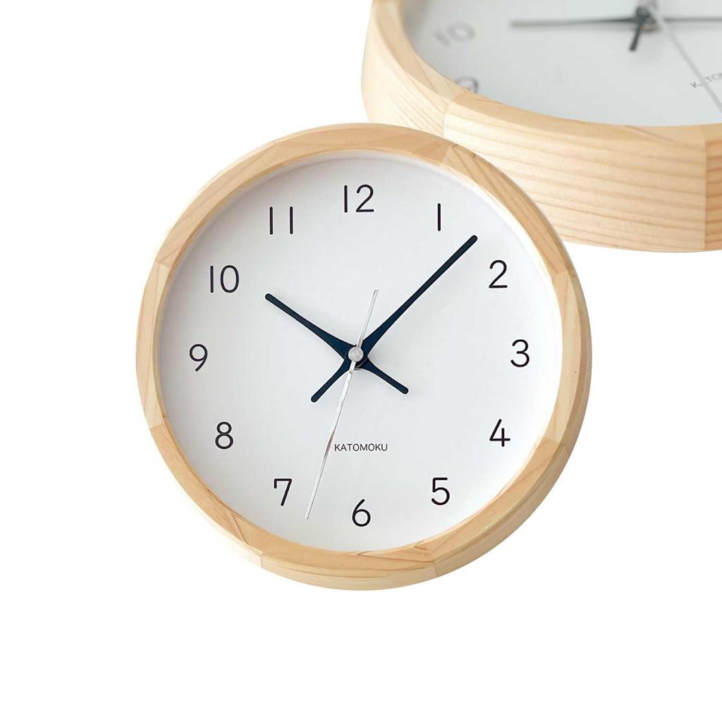 KATOMOKU Muku Clock 13 Hinoki Wall Clock, 20 cm, km-130HI