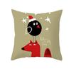 Peach Skin Christmas Print Pillow Case Cartoon Animal Home Sofa Cushion Cover Bedside Bedroom Pillow
