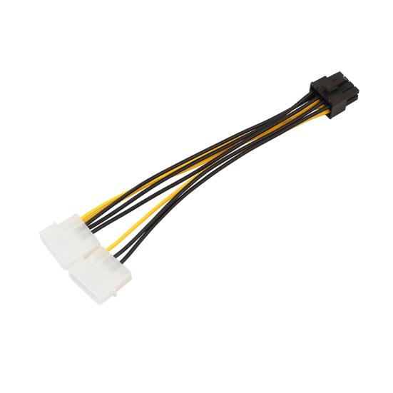 18см 8-контактный(6 + 2) Двойной разъем Molex Кабель питания PCIE для видеокарты