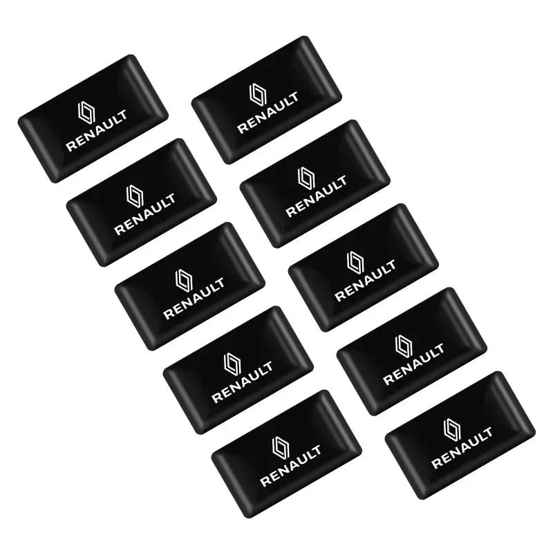 2026 Hot For Renault Interior Stickers 10pcs Car Styling 3D Small Emblem Badge Stickers For Renault DACIA Scenic Loguna Twingo S
