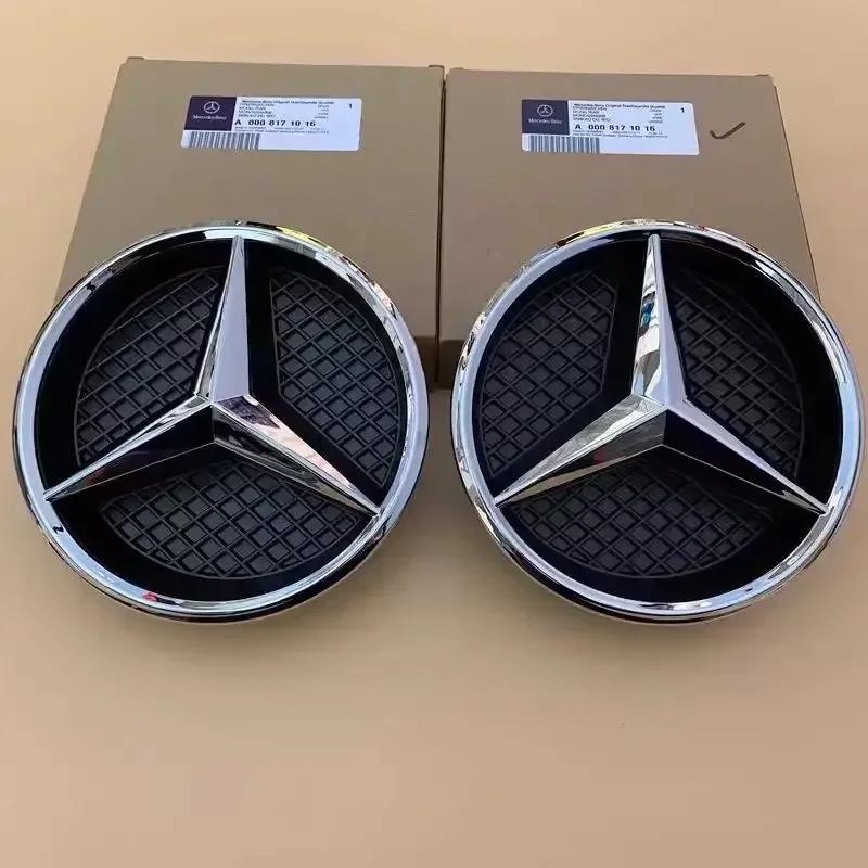 Black border and silver border decoration Car Front Grilled Star Emblem Logo for Mercedes Benz W213 E-Class 2016-2020
