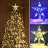 Lighted LED Lighted Star Transparent Christmas Treetop Light Xmas Light Ornaments Holiday
