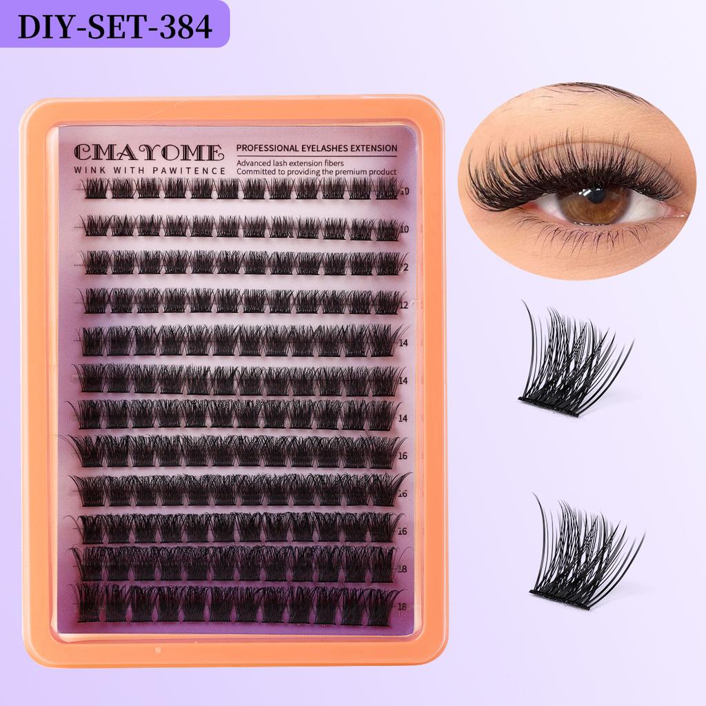 Single Cluster C Curl False Eyelashes Natural Thick Diy Segmented 10-18Mm Eyelashes