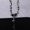 Маленький нишевый дизайн, модный тренд, универсальный крест для мужчин и женщин, черное витое ожерелье-цепочка на ключицу