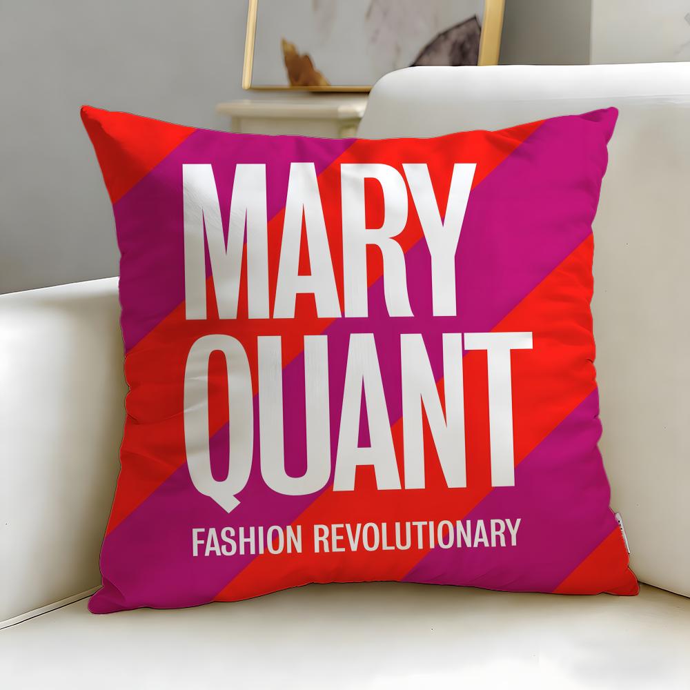 classic fashion designer Mary Quant Cushion Cover Soft  EasyWash Pillow Case  Versatile for Couch Bed Travel and Office