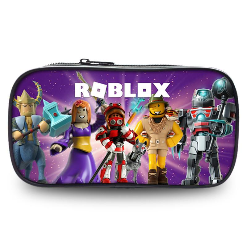 Вместительный пенал Roblox из прочной ткани Оксфорд с забавными рисунками для студентов