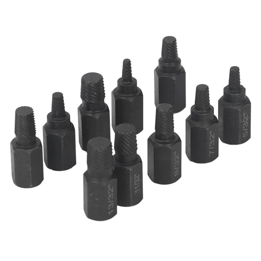 Набор экстракторов сломанных винтов 10 шт. 14 732 316 532 18 1332 38 1132 516 932 дюйма Поврежденный винт