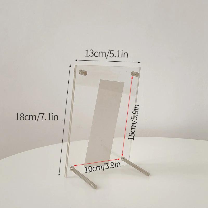 Акриловая фоторамка Прозрачная магнитная рамка для фотографий Держатель для фотокарточек K-pop Подставка для демонстрации карточек айдолов Декор комнаты