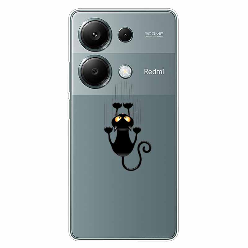 Чехол для Redmi Note 13 Pro 4G Прозрачный Мягкий ТПУ Милый Задний Чехол для Xiaomi Redmi Note13 Pro 4G Прозрачный Силиконовый Чехол Funda
