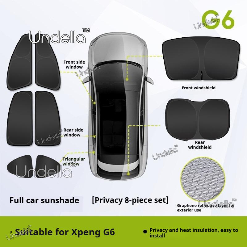 For XPENG G6 2026 2025 2027 Car Window Sunshades UV Protection Heat Insulation Window Shades Blackout Privacy Sun Visor Cover