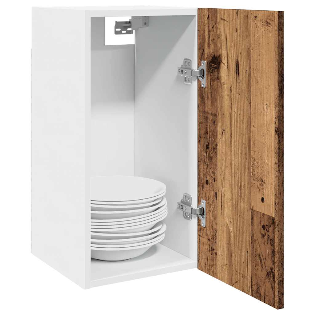 Lyon Wall Mounted Cabinet in Vintage Wood Look 30 x 31 x 60 cm Engineered Wood