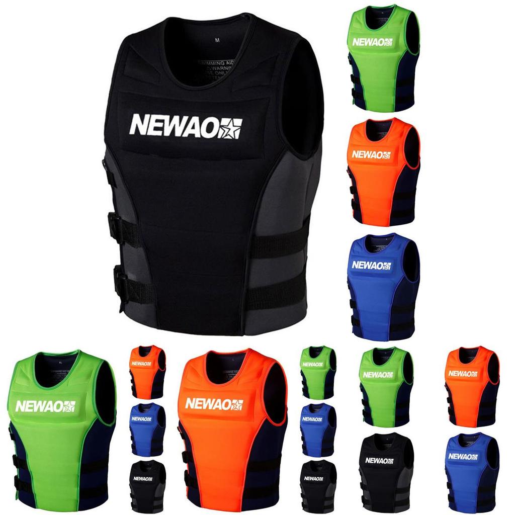 Прочный взрослый спасательный жилет с наполнителем из плавучей пены, регулируемым ремнем и гладкой молнией