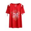 Fat Girl Shirt Women T Shirt 2XL~6XL Blouse Round Neck Loose Printed T-shirt Large Size