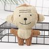 Lovely Sound-Making Dog Playthings, Corduroy Animal Chews for Puppies, Durable Interactive Dental Toys, Pet Essentials