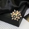 Брошь Ретро Стиль Круглая Цветочный Дизайн Булавка для Лацкана с Инкрустацией Имитацией Опала Свитеры Воротники Шляпы Сумки Пальто Шарфы Значок Аксессуар для Наряда