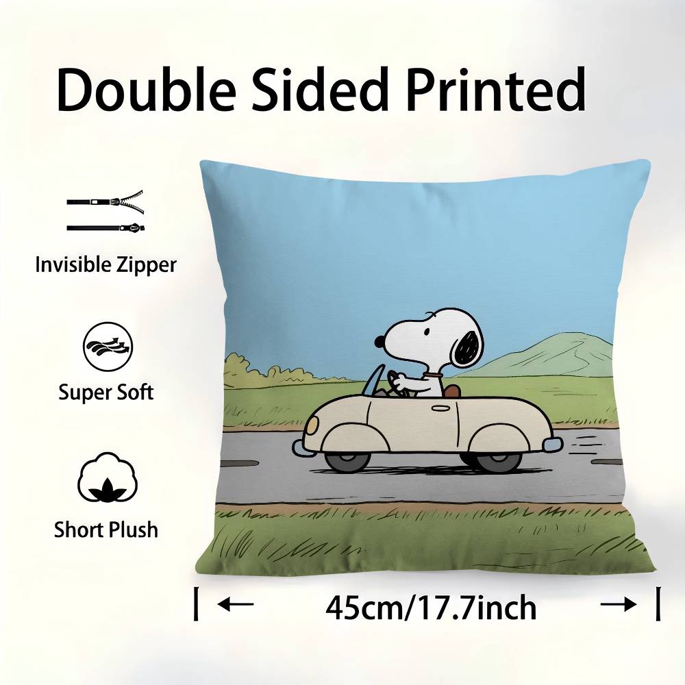 Anime Snoopy Personalized Pillow Dust Cover Bedroom Kids Party Decoration Pillowcase Birthday Children Gift