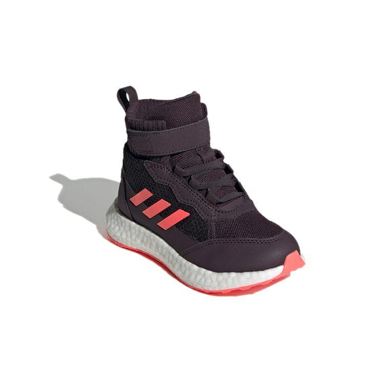 adidas Кстати El K Athleisure Устойчивые к истиранию Дышащие Высокие Детские Беговые Кроссовки Фиолетово-Розовые Детские FZ2503