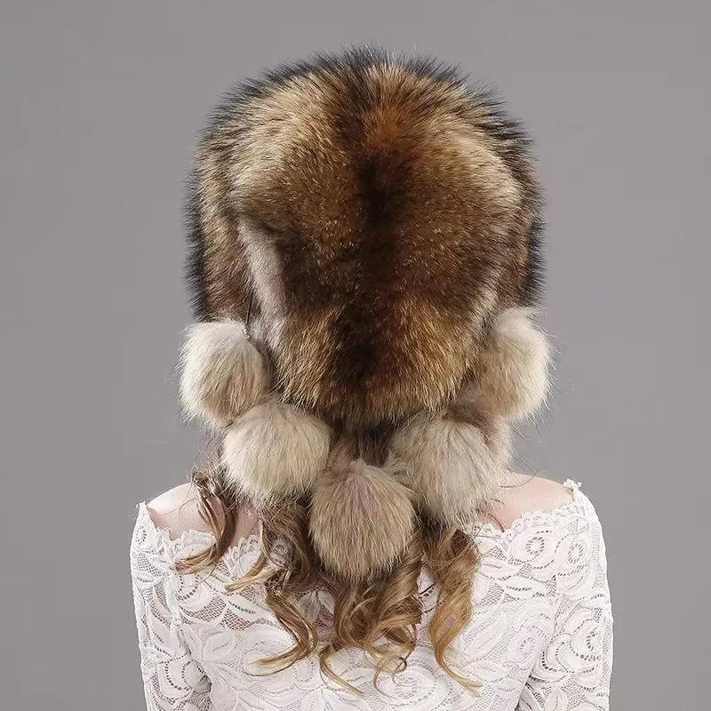 WTEMPO Шапки с меховыми помпонами, Шапки для велоспорта и лыж, Внутренняя часть из искусственного меха, Шапки из искусственной кожи, Осенне-зимняя уличная мужская ветрозащитная, холодостойкая, теплая плюшевая шапка-ушанка