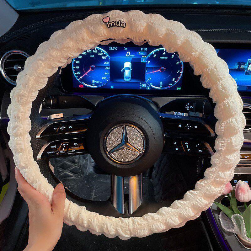Car Steering Wheel Cover Cute Goddess Style Summer 2024 Korean Cartoon Non-Slip Sweat-Absorbent Ultra-Thin Handle Cover Car Accessories