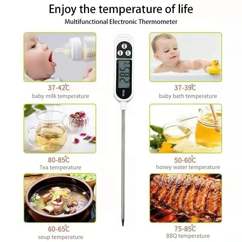 1PCS Food Thermometer TP300 Digital Kitchen Thermometer for Meat Cooking Food Probe BBQ Electronic Oven Kitchen Tools Portable