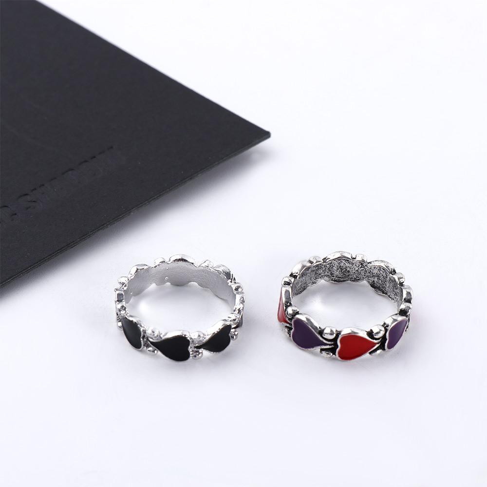 Jewelry Gifts Index Finger Ring Heart Stackable Rings Heart Chain Ring Korean Style Women Rings