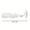 1pc White Peacock Christmas Tree Ornaments, with Feather Tail and Faux Design Clips Included - Perfect for Holiday Decorations