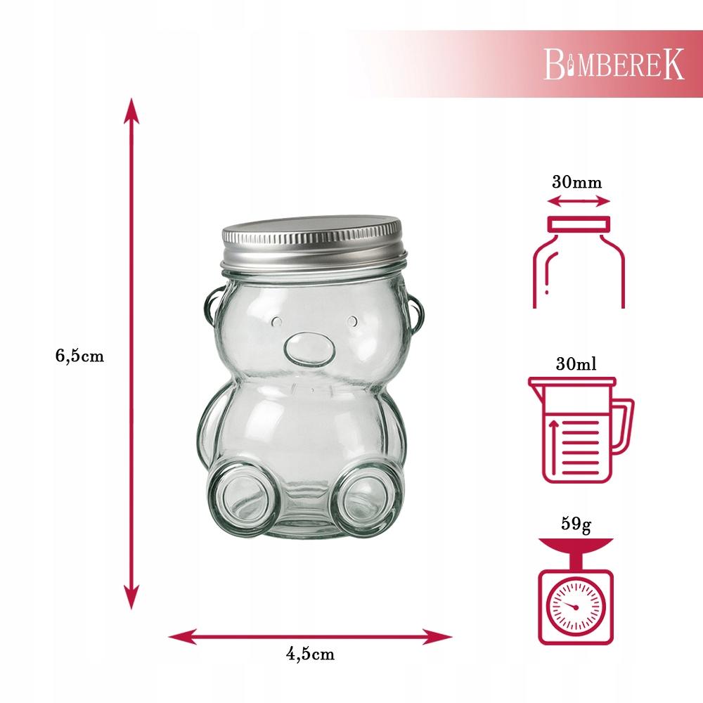 5x 30ml Glass Jar with Lid for Honey, Jam, Spices, Mini Jar