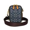 Used 9726 Stanton Crossbody Bag C8235 7921, Excellent Condition, Denim and Pebble Leather, All-Over Print Signature
