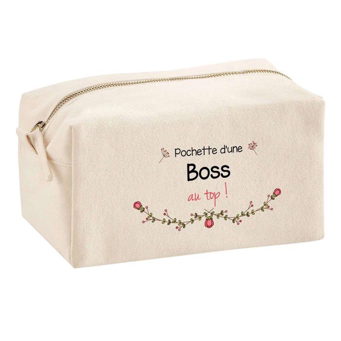 Trousse multifonction Boss au Top Cadeau Anniversaire Noël Collègue Départ Retraite Idée | Trousse Scolaire Fournitures Bureau