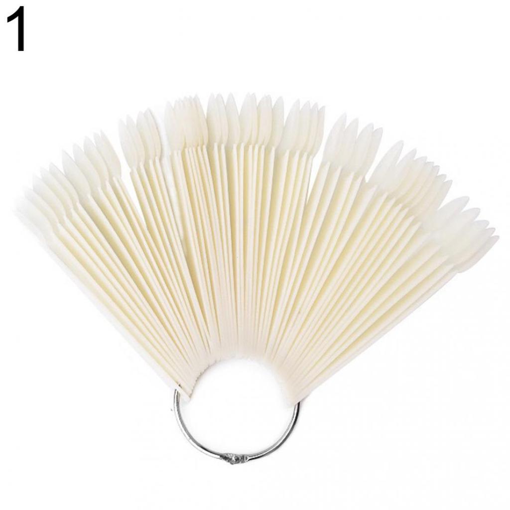 50 шт., веерообразные насадки для дизайна ногтей, польская доска, палочки для практики, маникюрный инструмент