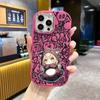 Phone Case: 2D flat design suitable for iPhone 18 17 16 15 14 13 Pro protective case, couple style, blonde little girl, Christmas and Halloween gift