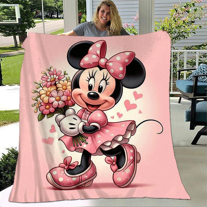 1pc Minnie Printing Blanket - Soft, All-Season Throw for Living Room, Bedroom,Travel