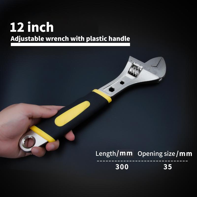 Бесплатная доставка Гаечный ключ с большим зевом Разводной ключ Разводной ключ с регулируемым углом 6-8-10-12-15 дюймов Бытовые инструменты