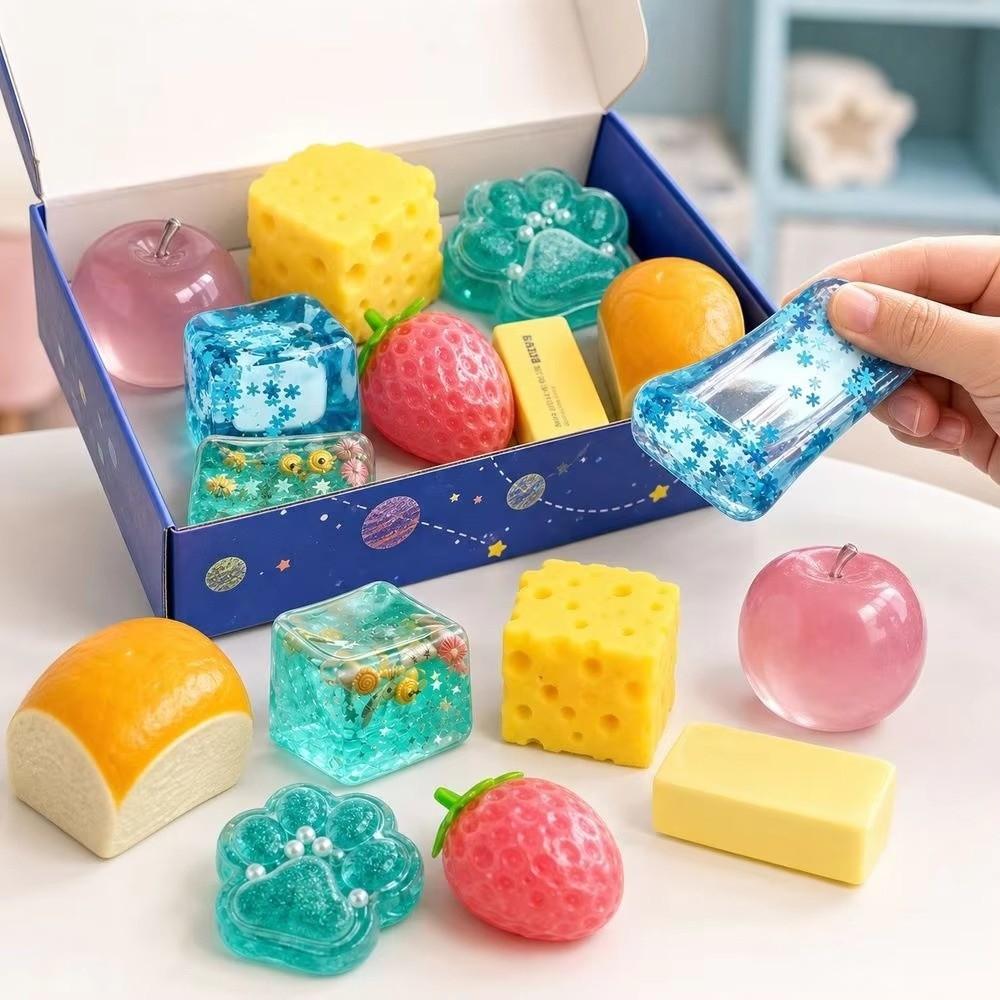 Random Color Butter Squishy Toy Butter Cheese Fidget Toy Bread Sensory Fidget Toy  Pinching Fun